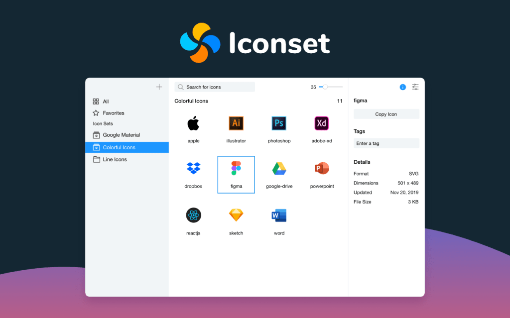 Iconset – 免費 SVG&nbsp;圖示管理軟件